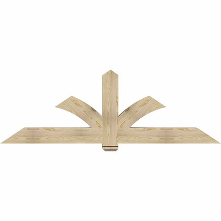 Ekena Millwork Redmond Rough Sawn Timber Gable Bracket, Douglas Fir, 84"W x 28"H x 6"D x 6"F, 8/12 Pitch GBW084X28X0606RED00RDF